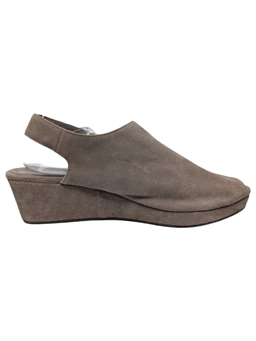Chocolat Blu Taupe Suede Wedge Slingback Sandals